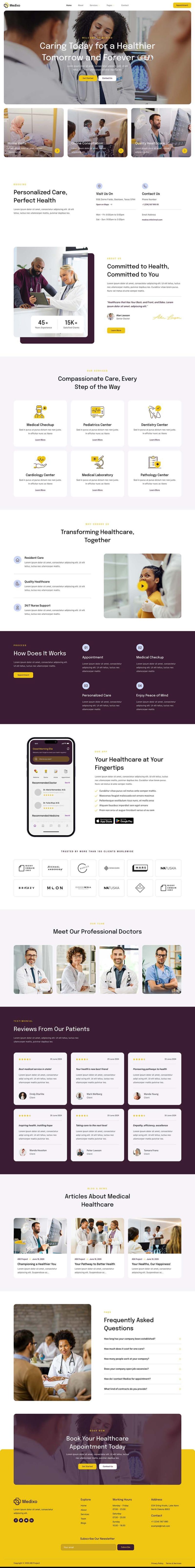 Home — Medixo - Healthcare & Medical Services Elementor Template