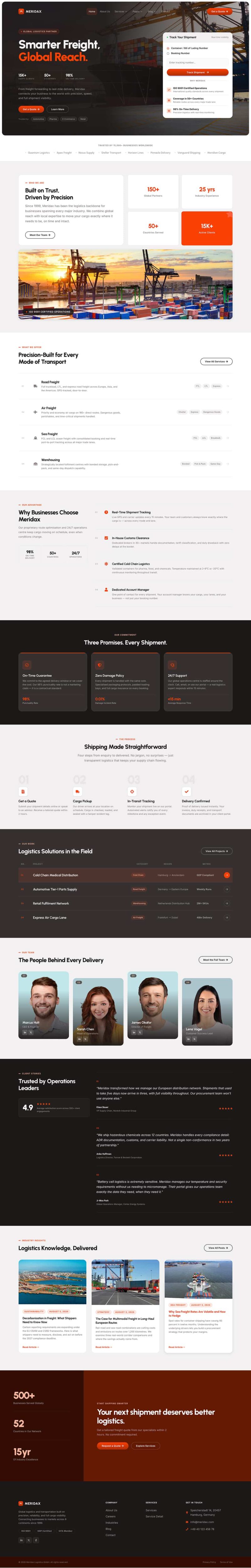 Home — Meridax - Logistics & Transportation Elementor Template