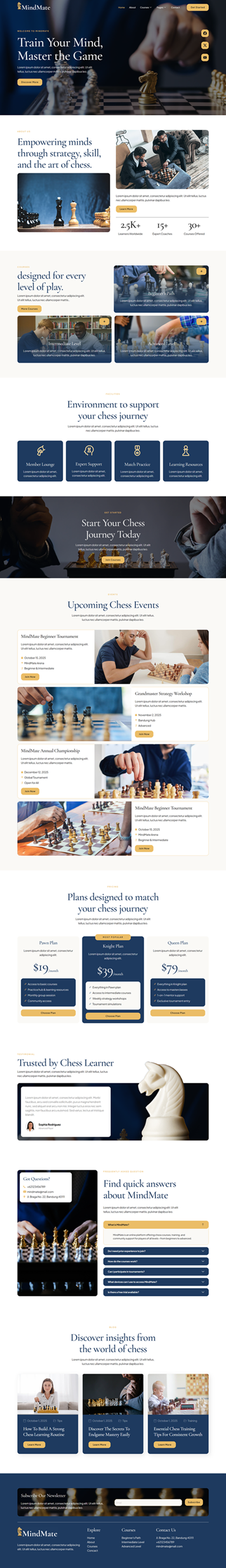 Home — Mindmate - Chess Club Course & Training Elementor Template Kits Elementor Template