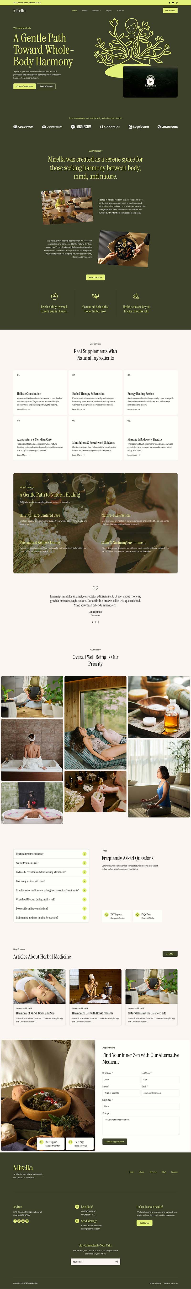 Home — Mirella - Alternative Medicine Elementor Template
