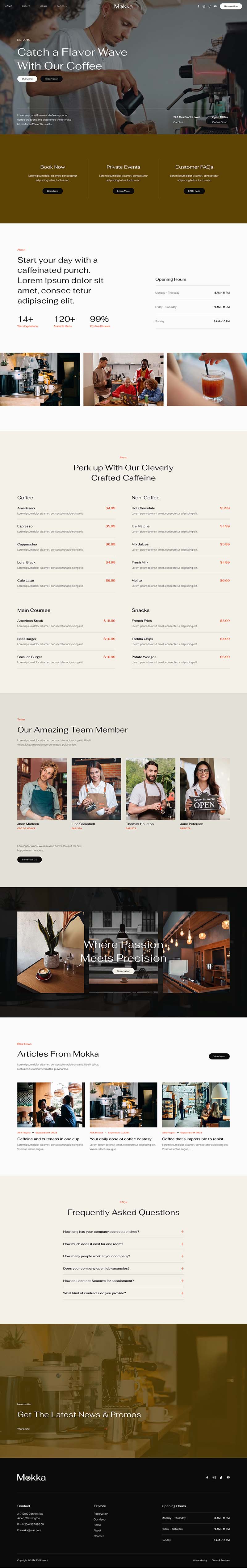 Home — Mokka - Coffee Shop & Cafe Elementor Template