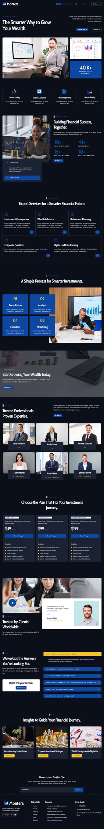 Home — Montera - Finance & Investment Elementor Template