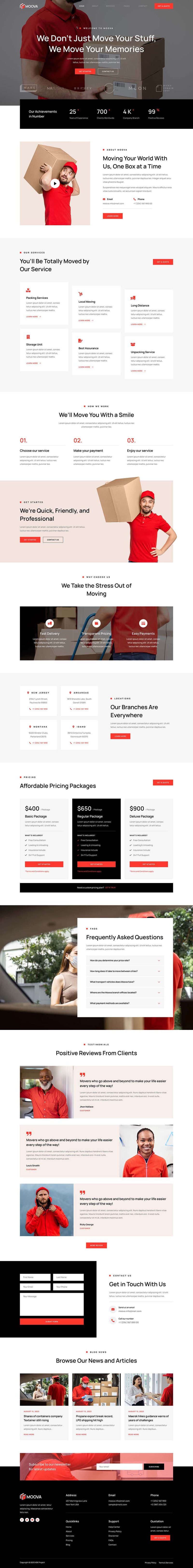 Home — Moova - Moving & Transport Company Elementor Template