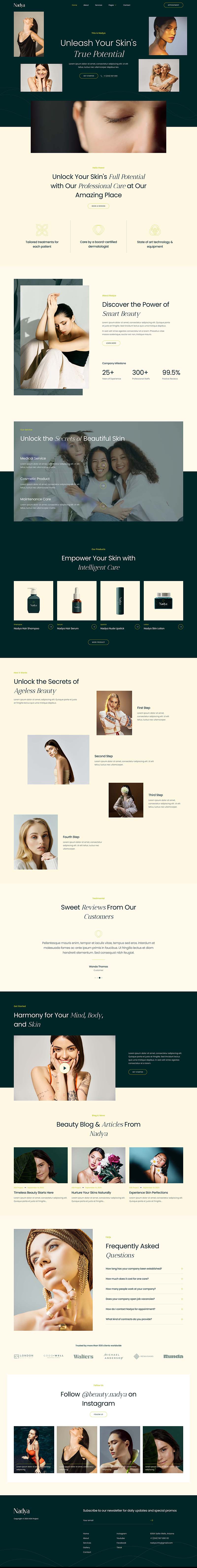 Home — Nadya - Skincare & Dermatology Elementor Template