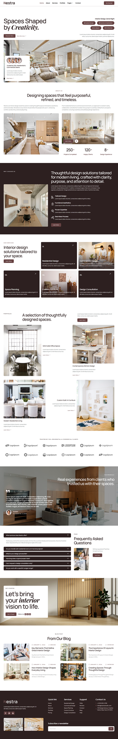 Home — Nestra - Interior Design Elementor Template