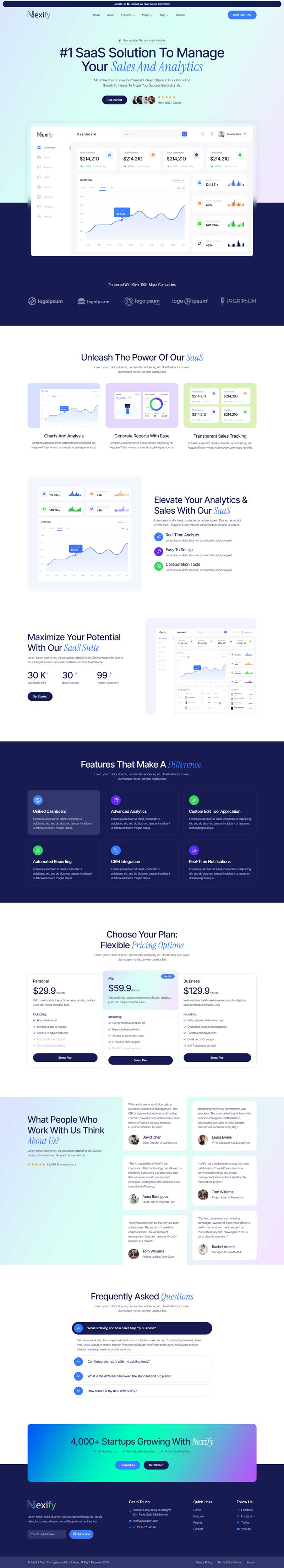 Home — Nexify - SaaS & Tech Startup Elementor Template