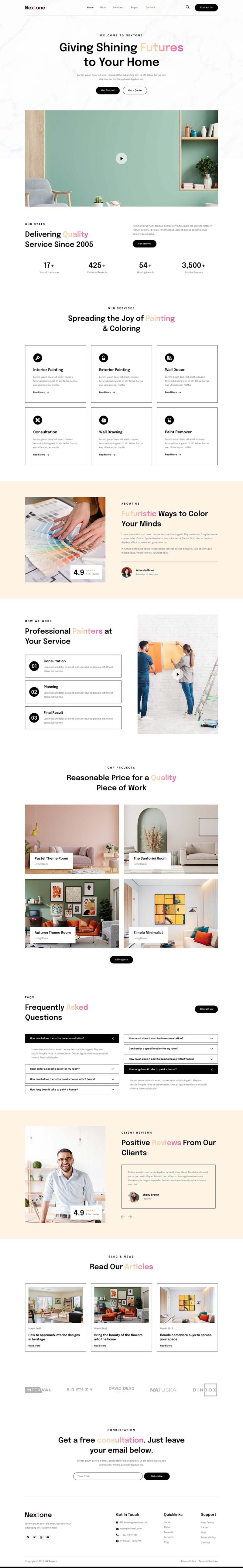 Home — Nextone - Painting & Wallpapering Service Elementor Template