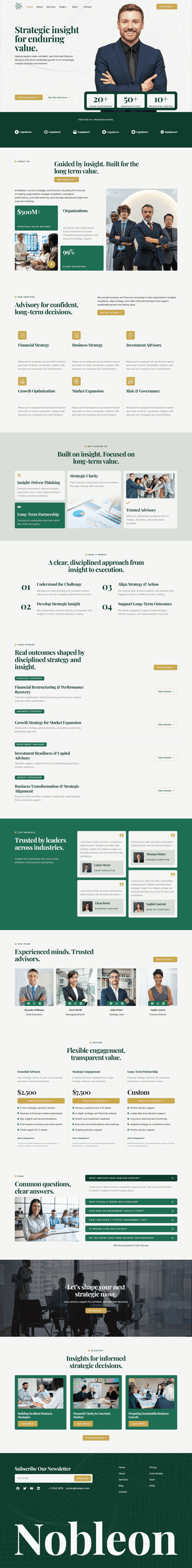 Home — Nobleon - Business and Finance Consulting Elementor Template