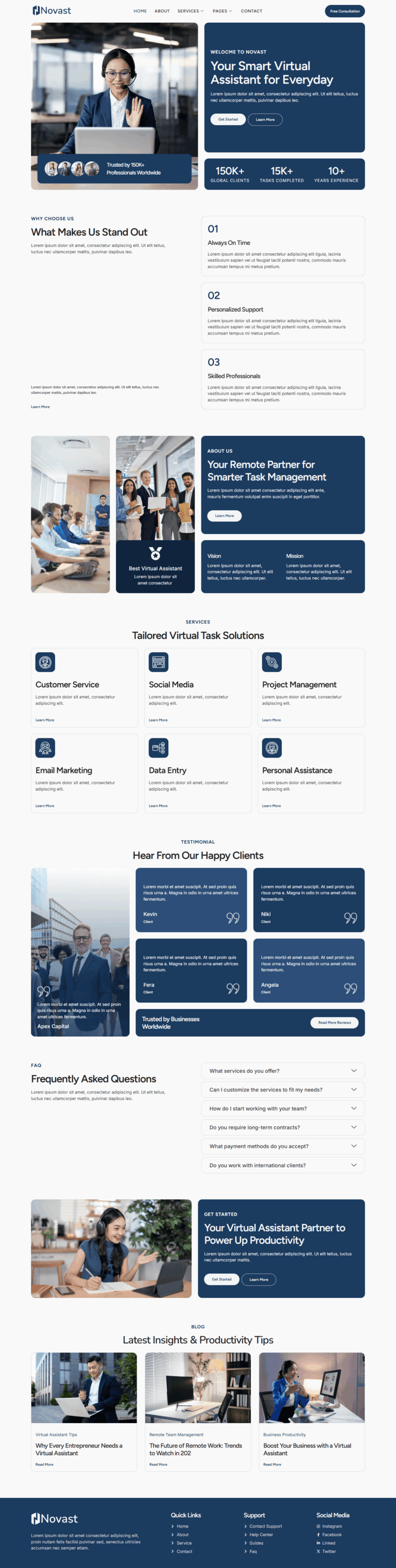 Home — Novast - Virtual Assistant Elementor Template