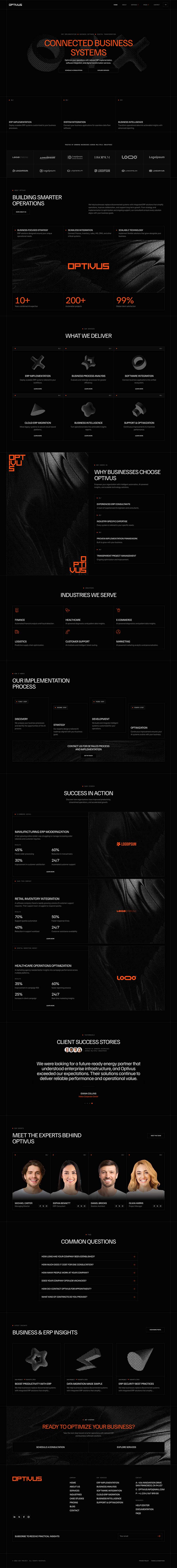 Home — Optivus – ERP & Business Software Consulting Elementor Template