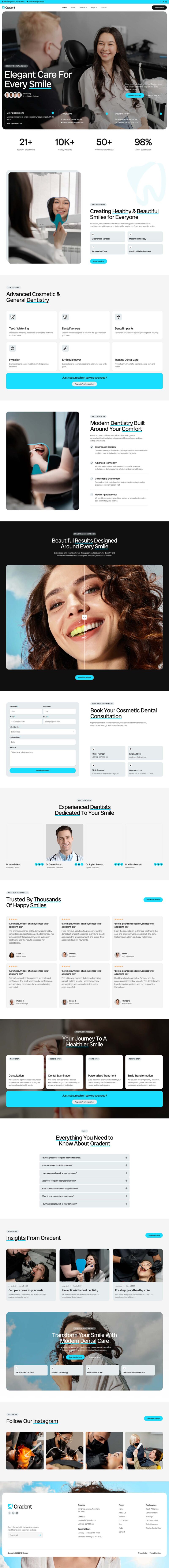 Home — Oradent - Cosmetic Dental Clinic Elementor Template