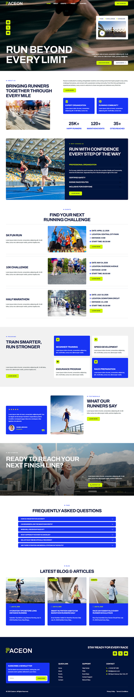Home — Paceon - Marathon Race & Running Elementor Template