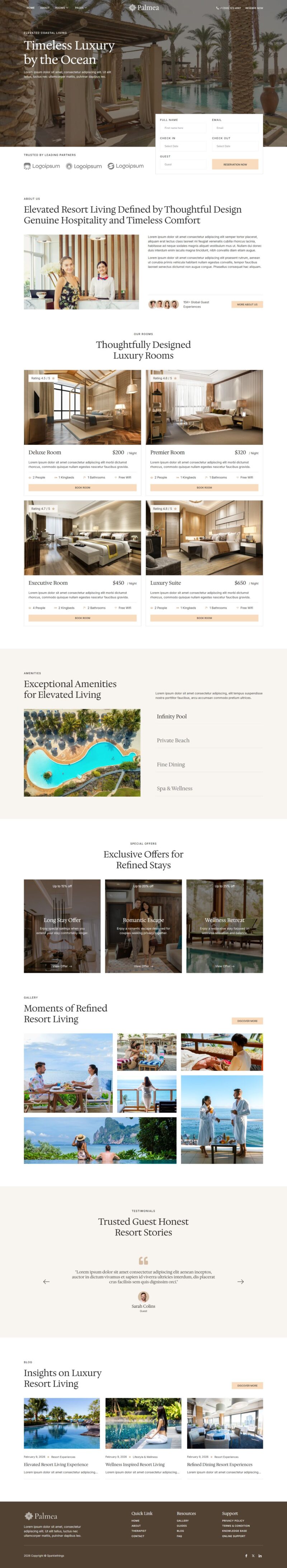 Home — Palmea - Luxury Hotel & Resort Elementor Template