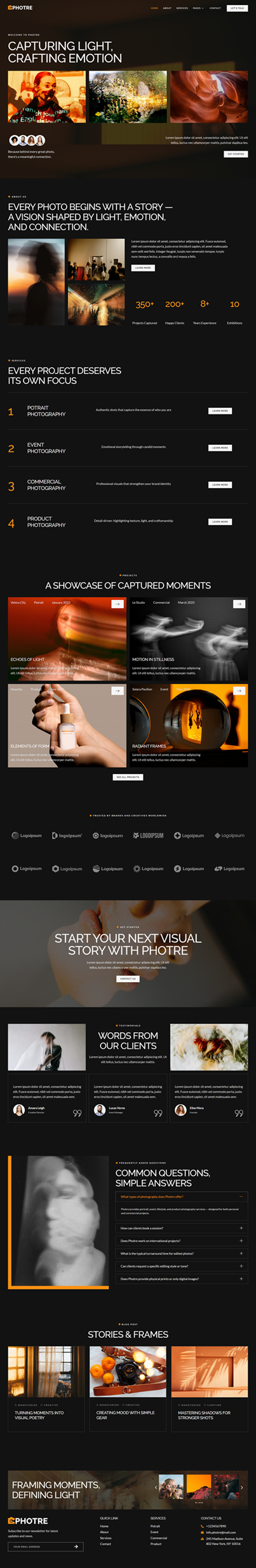 Home — Photre - Photography Portfolio Elementor Template