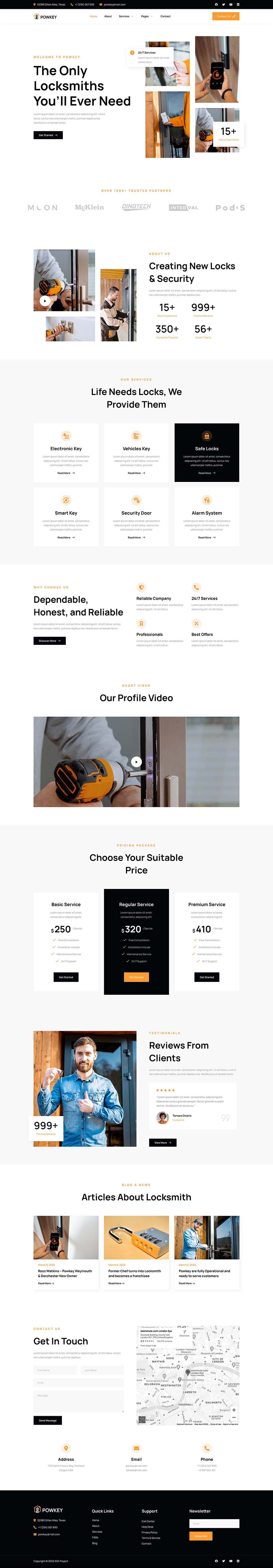 Home — Powkey - Locksmith & Security System Elementor Template
