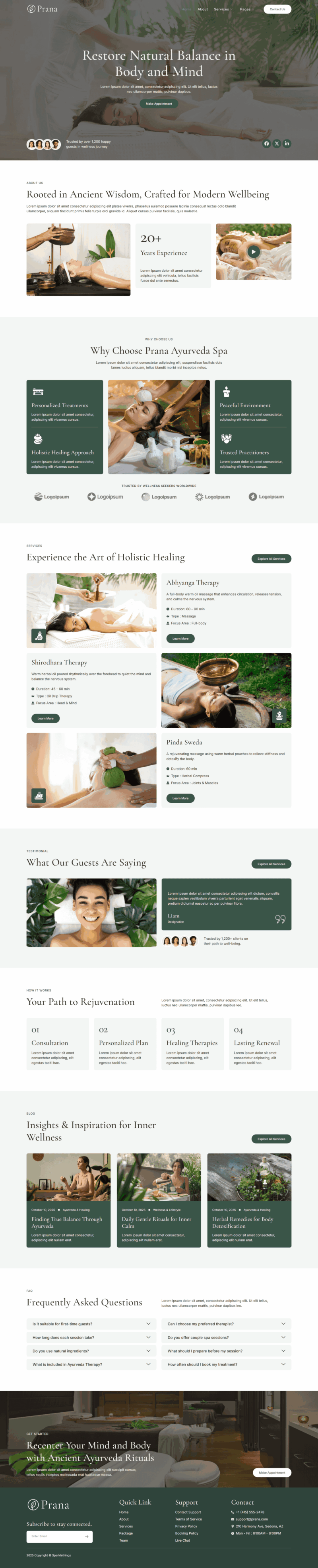 Home — Prana - Ayurveda Treatment & Spa Elementor Template