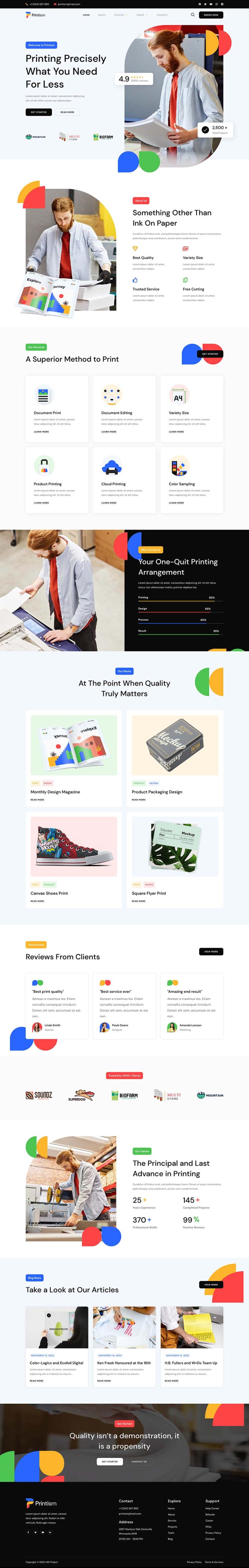 Home — Printism - Printing and Design Service Elementor Template