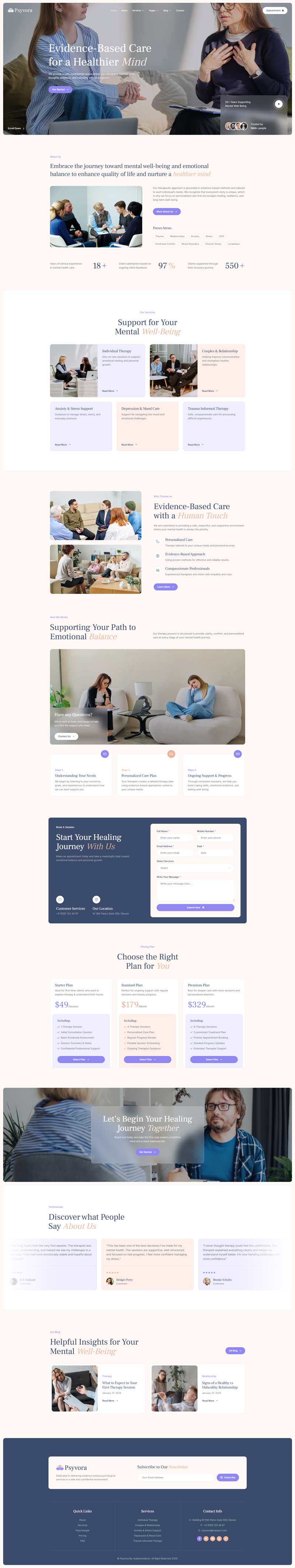 Home — Psyvora - Psychologist & Mental Health Elementor Template