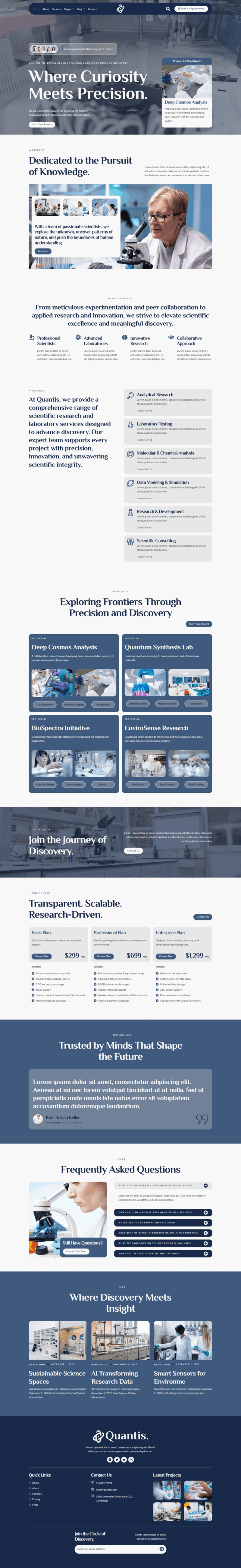 Home — Quantis - Science Research & Laboratory Elementor Template
