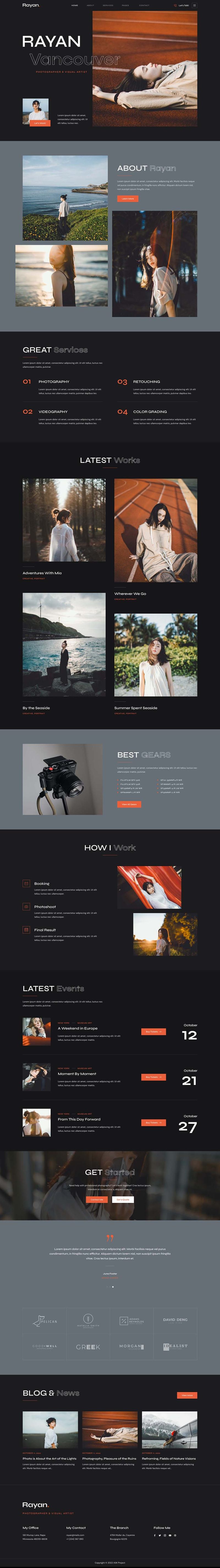 Home — Rayan - Photography & Portfolio Elementor Template