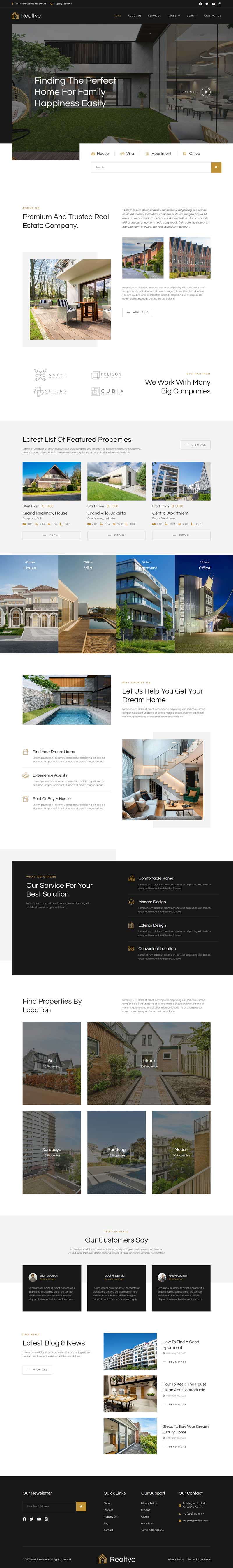Home — Realtyc - Real Estate Elementor Template