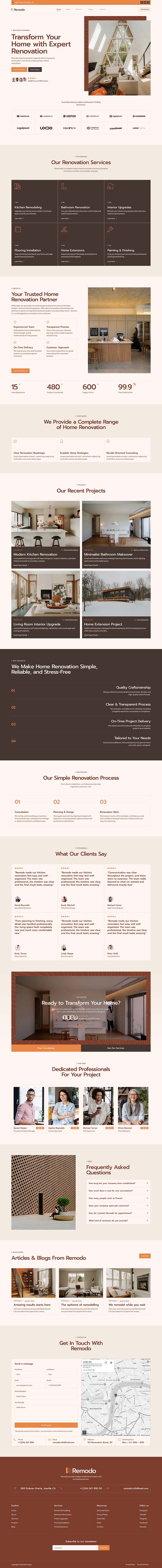 Home — Remodo - Residential Renovation & Remodeling Elementor Template