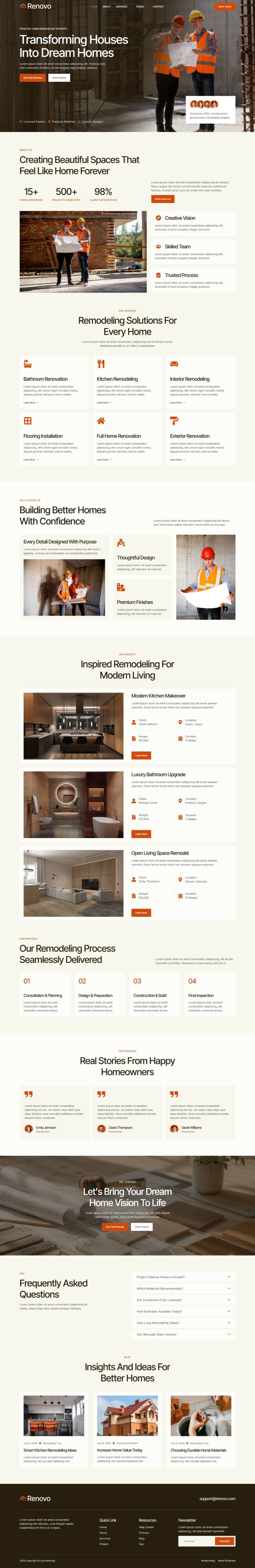Home — Renovo - Home Renovation & Remodeling Elementor Template