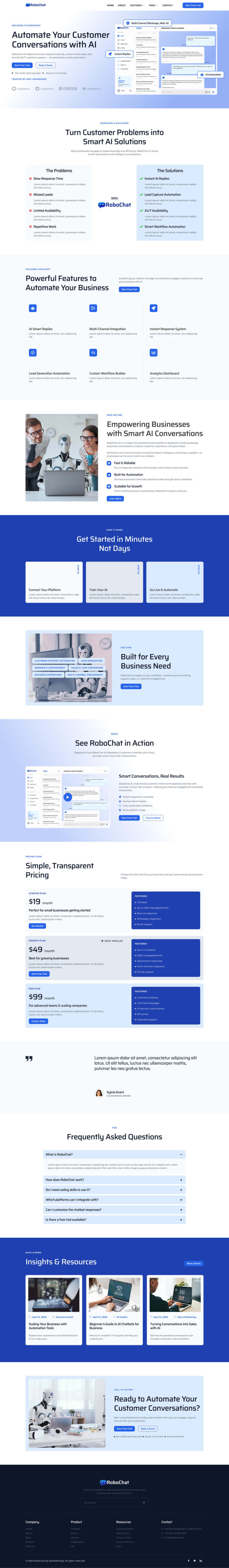 Home — RoboChat - AI Chatbot Service Elementor Template
