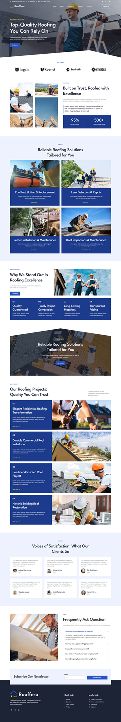 Home — Rooffero - Roofing Services Elementor Template