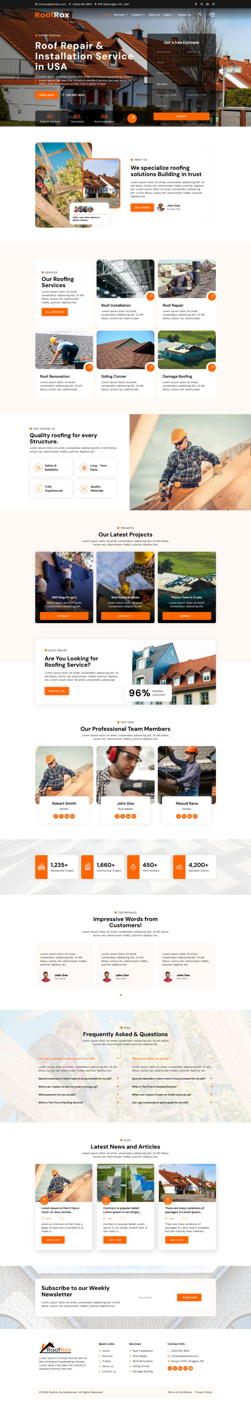 Home — Roofrox - Roofing Services Elementor Template
