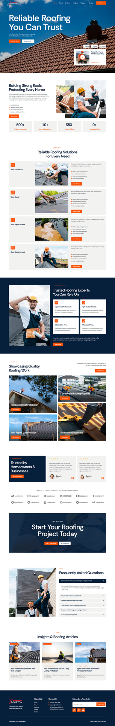 Home — Roofton - Roofing Services Elementor Template