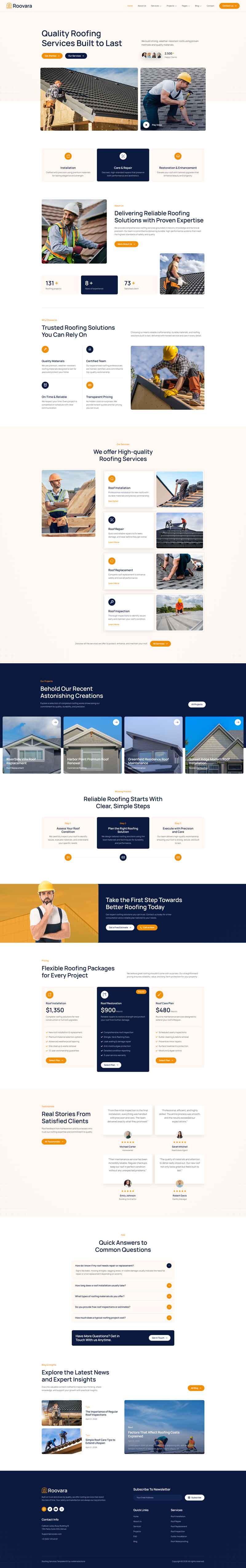 Home — Roovara - Roofing Services Elementor Template