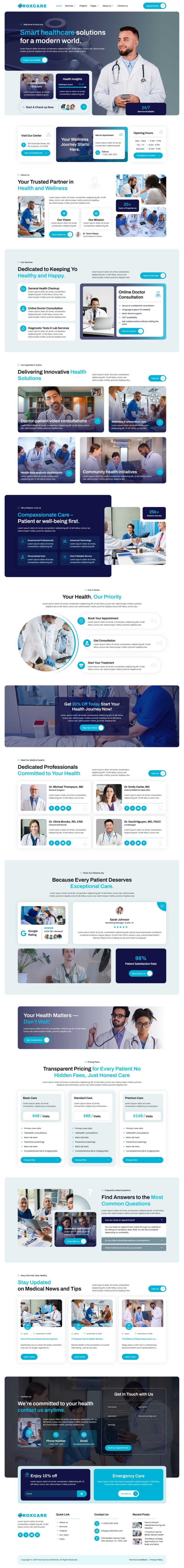 Home — RoxCare - Health & Medical Elementor Template