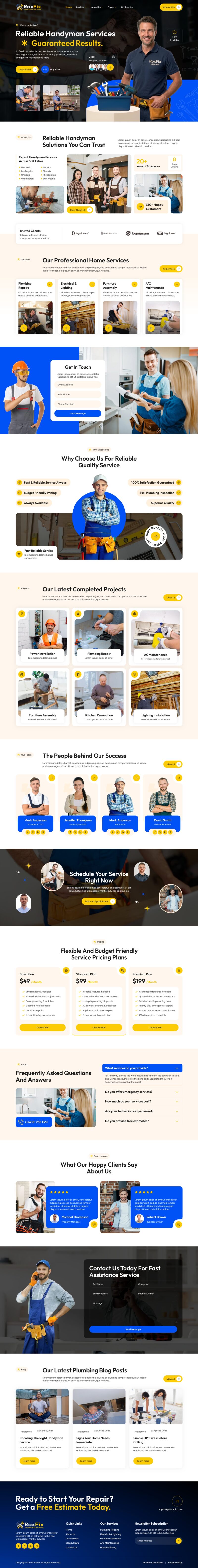 Home — RoxFix - Handyman Services Elementor Template