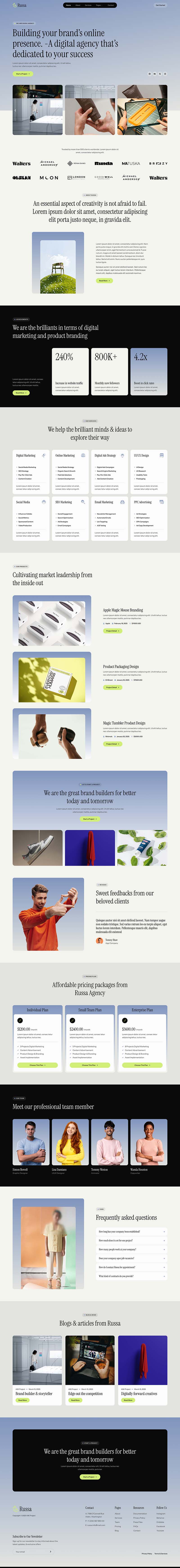 Home — Russa - Digital Marketing & Agency Elementor Template