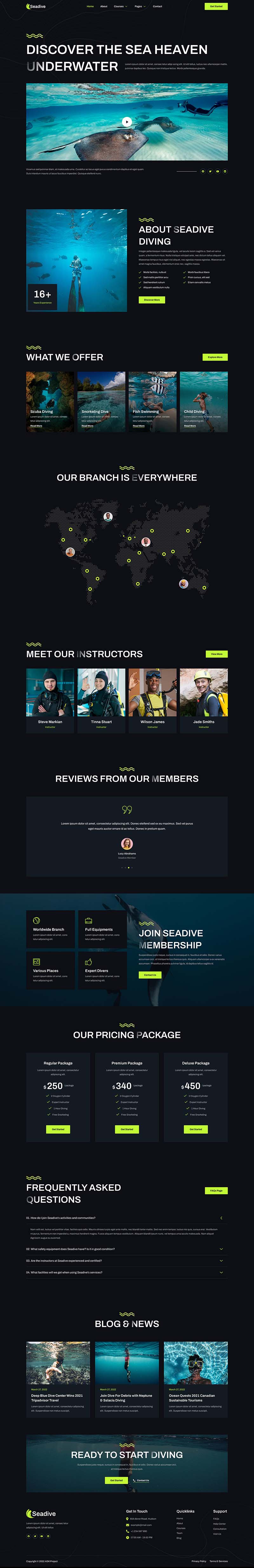 Home — Seadive - Scuba Diving Centre Elementor Template
