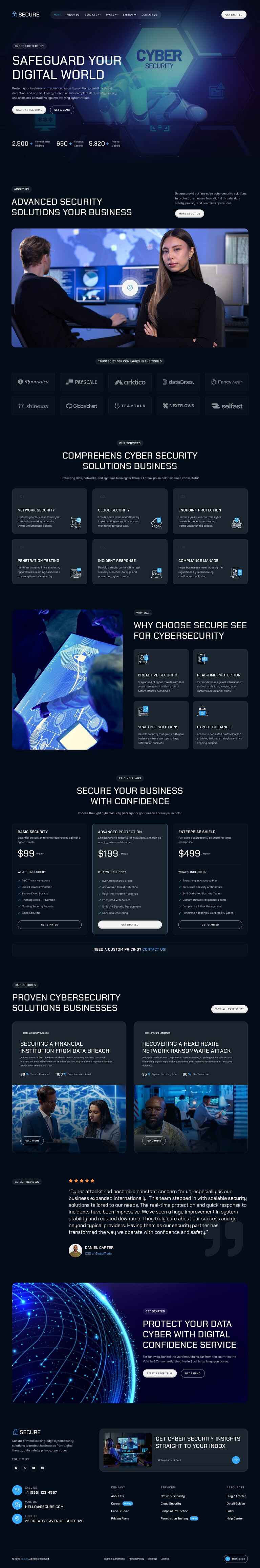 Home — Secure – Cyber Security Elementor Template