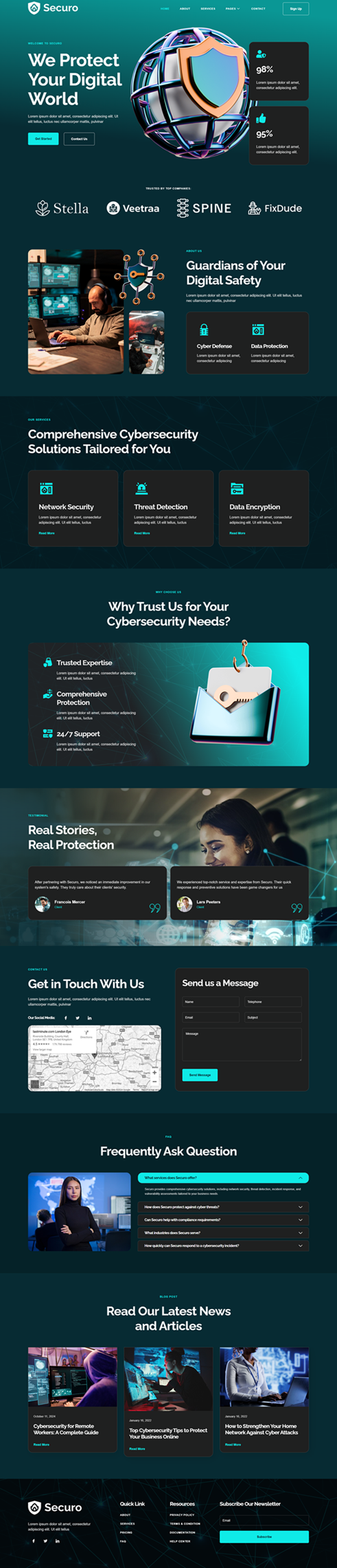 Home — Securo - Cyber Security Services Elementor Template
