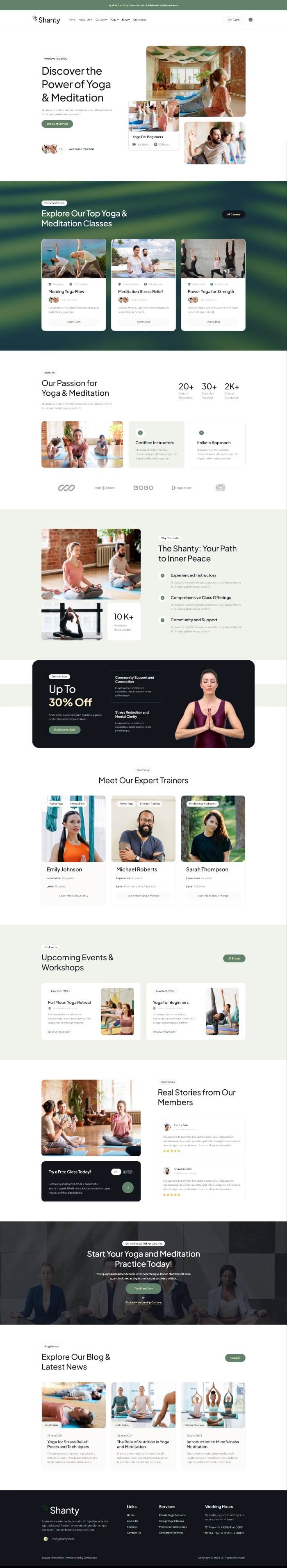 Home — Shanty - Yoga & Meditation Elementor Template