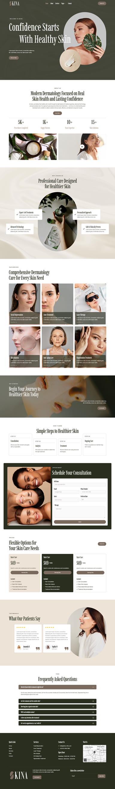 Home — Skina - Skincare & Dermatology Elementor Template