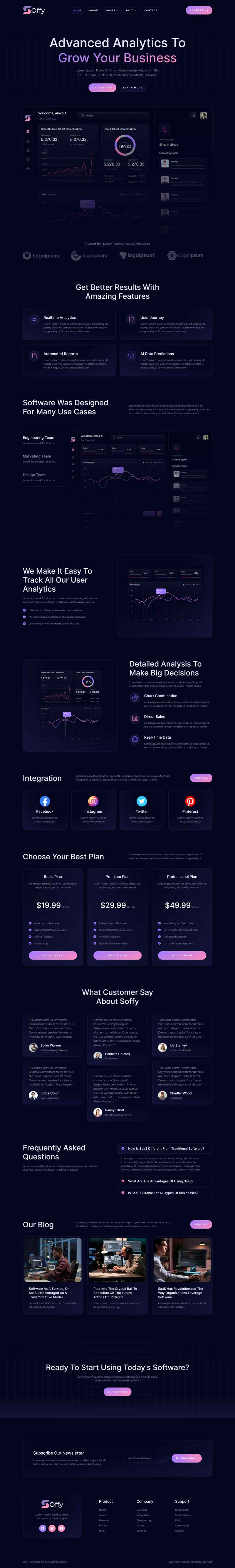 Home — Soffy - Software & SaaS Elementor Template