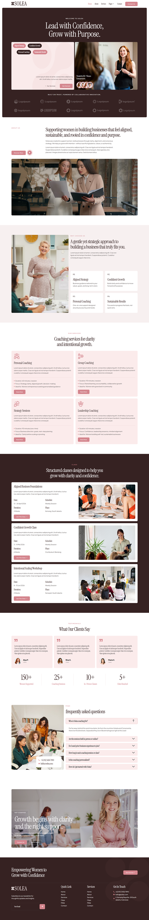 Home — Solea - Feminime Business Coaching Elementor Template