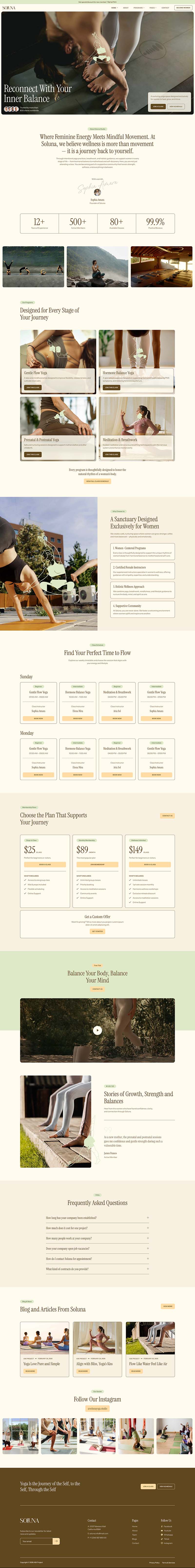 Home 1 — Soluna - Women Wellness Yoga Studio Elementor Template