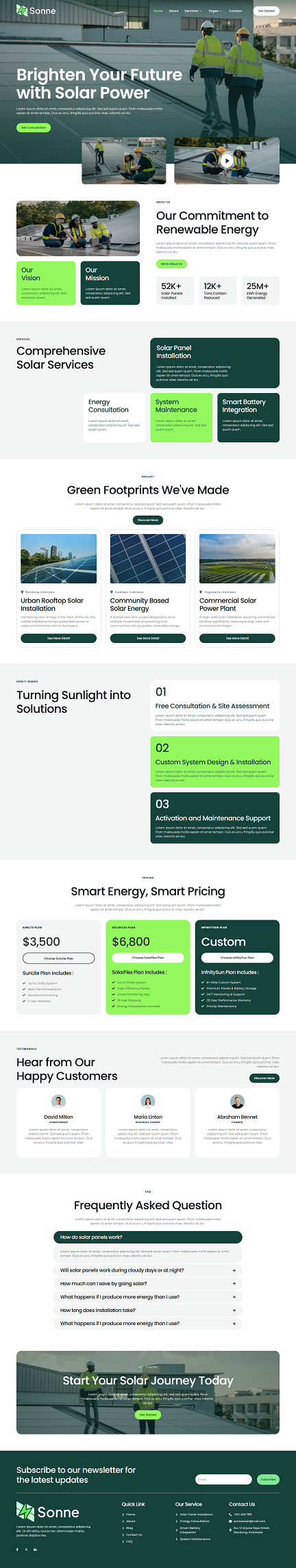 Home — Sonne - Solar & Renewable Energy Elementor Template
