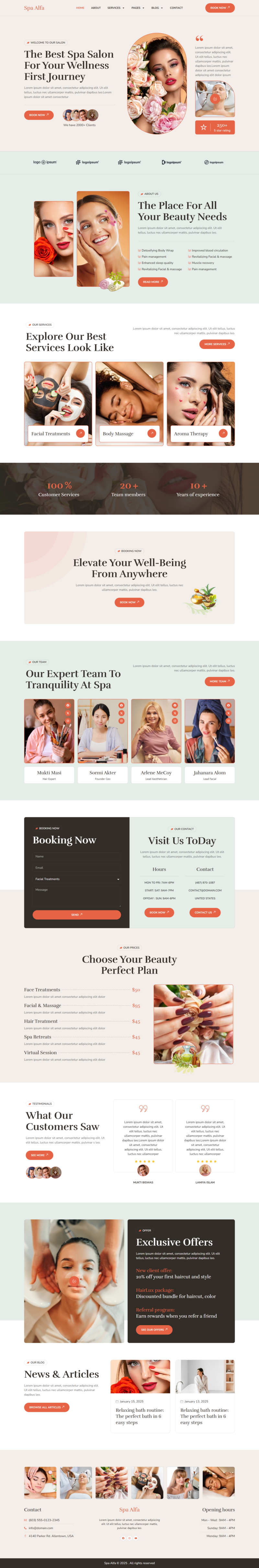 Home — SpaAlfa - Beauty Salon & Spa Elementor Pro Elementor Template