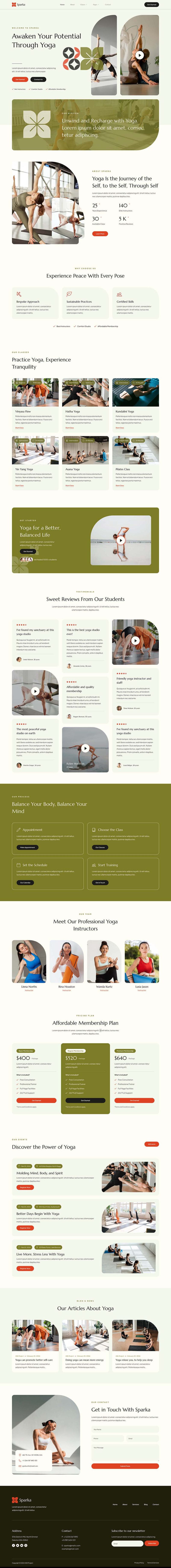 Home — Sparka - Yoga Studio & Meditation Elementor Template