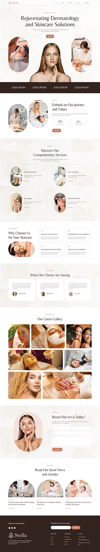 Home — Stella - Dermatology & Skincare Elementor Template