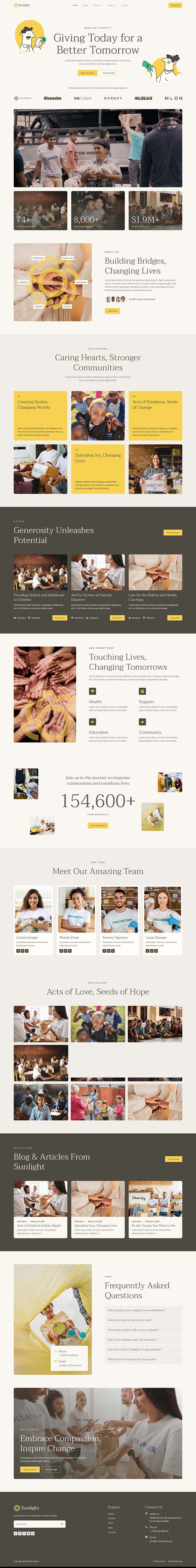 Home — Sunlight - Charity and Volunteer Elementor Template