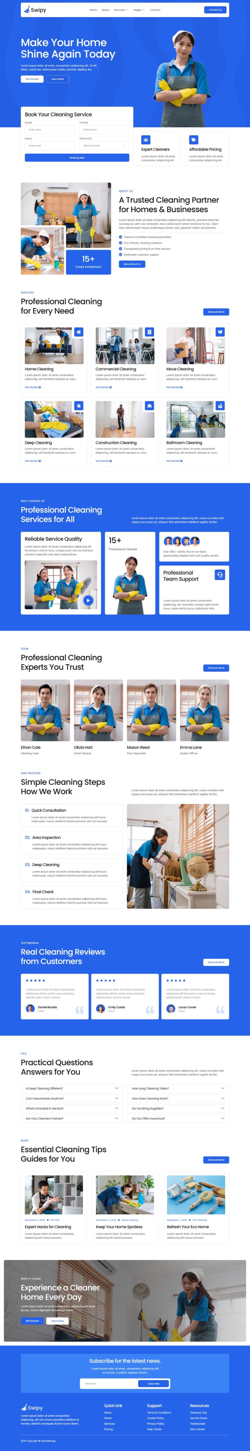 Home — Swipy - Cleaning Services Elementor Template