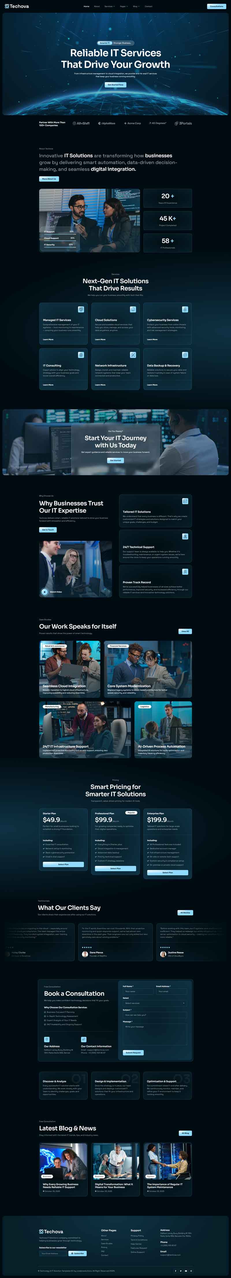 Home — Techova – IT Solutions & Services Elementor Template